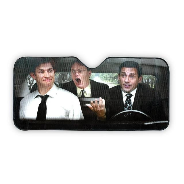Just Funky The Office Sun Visor for Car Windshield | 57 x 28-Inch Window Shade for Car