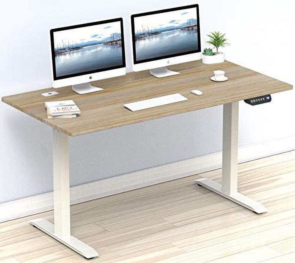 Maple 55-Inch Electric Adjustable Height Standing Desk