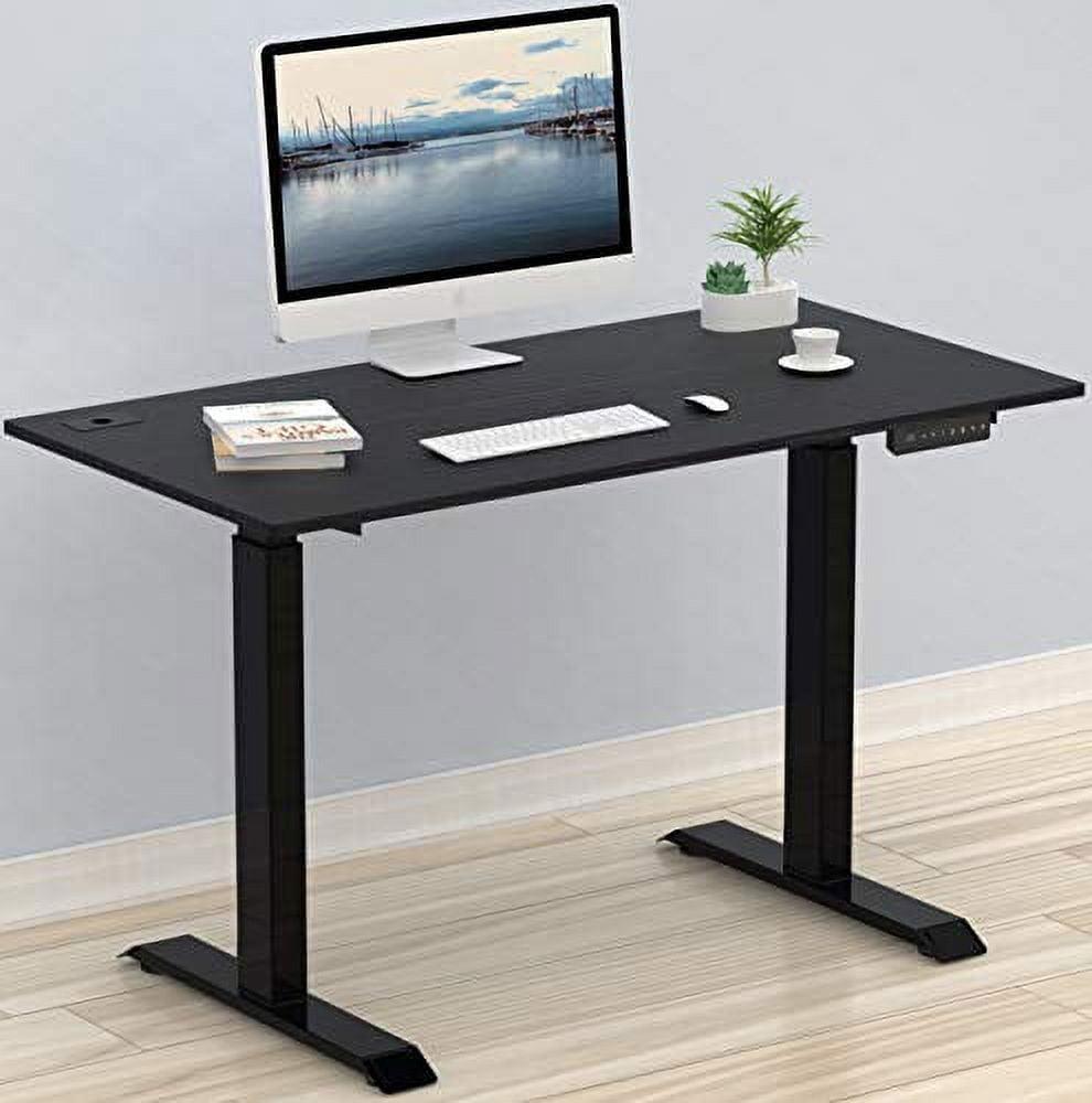 SHW 48 Inch Memory Preset Electric Height Adjustable Standing Desk, Black