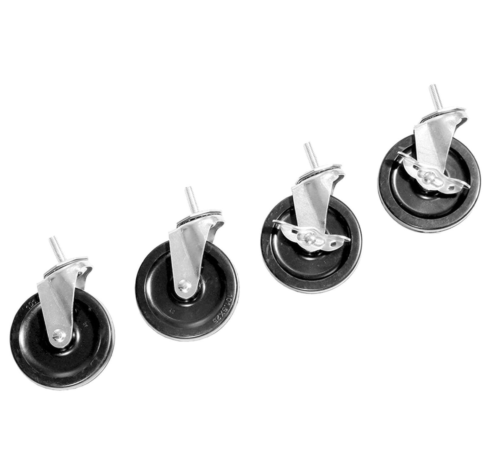 Seville Classics SHE24005 Steel Wire Shelving System Replacement Casters, 3" Diameter, Set of 4