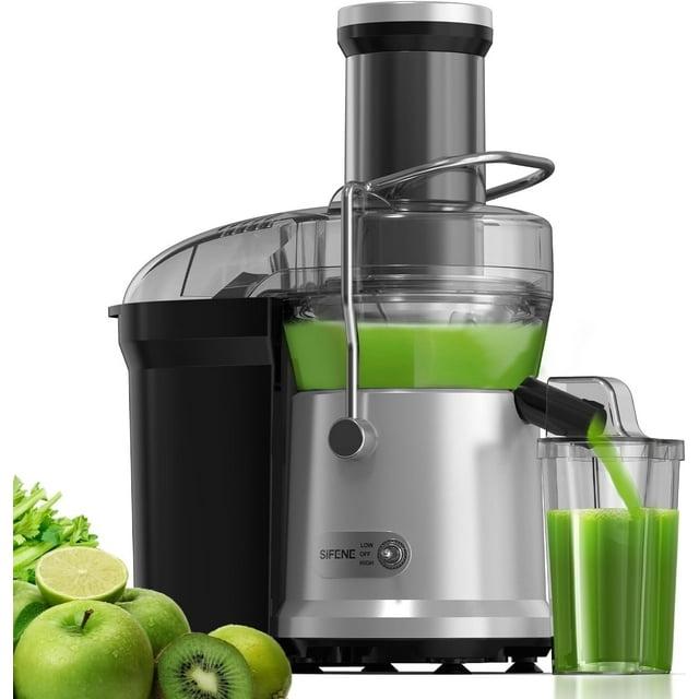 SiFENE 1000W Centrifugal Juicer Machine, 3.2" Wide Chute, Dual Speed, Easy Clean, BPA-Free, Silver