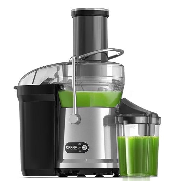 SiFENE 1000W Centrifugal Juicer Machine, 3.2" Wide Chute, Dual Speed, Easy Clean, BPA-Free, Silver