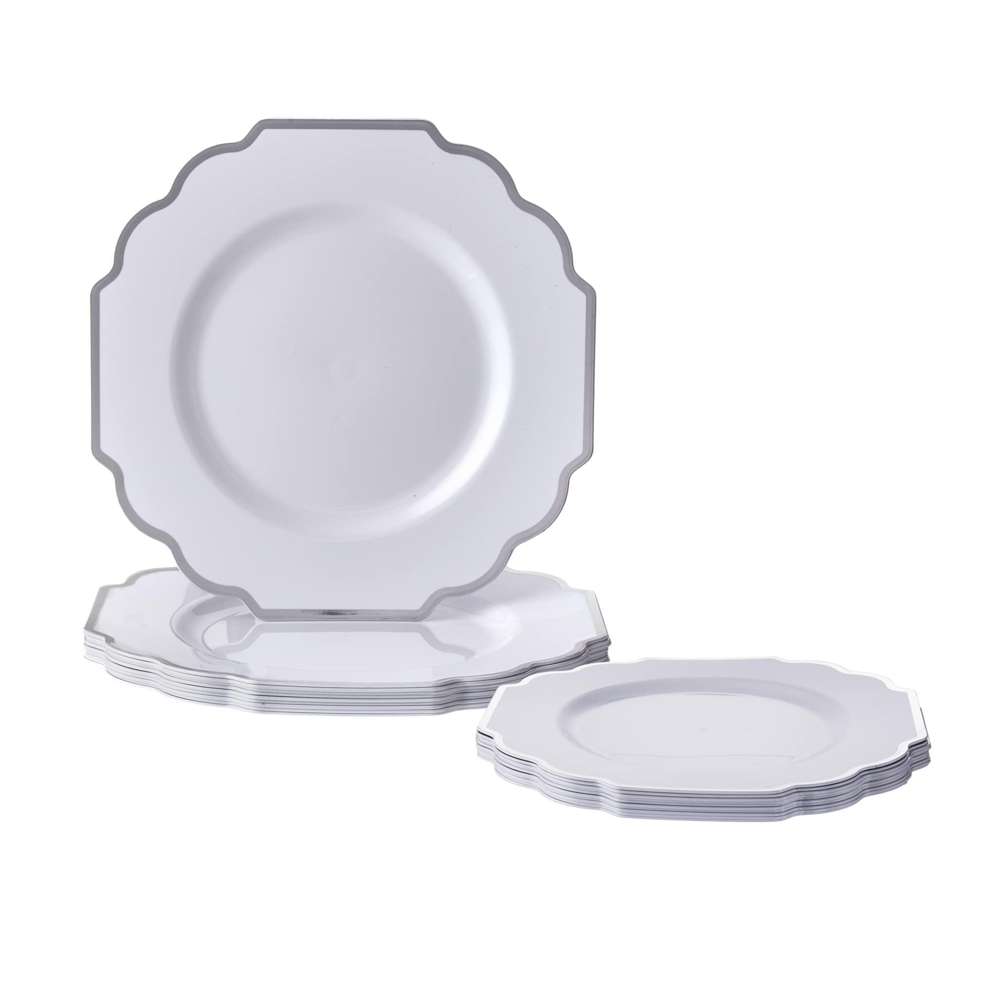 Silver Spoons Baroque Disposable Dinner Plate (Set of 10)