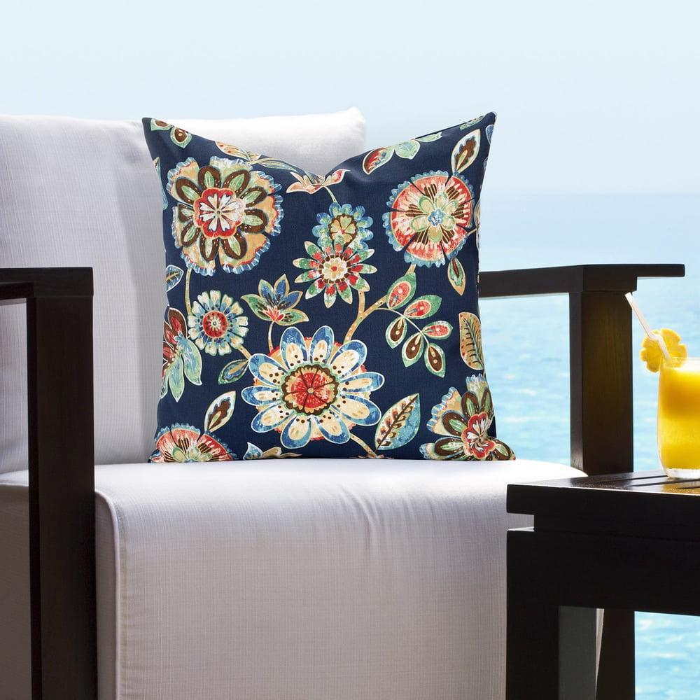 Bloom Resilience 16" Square Outdoor Accent Pillow in Multicolor