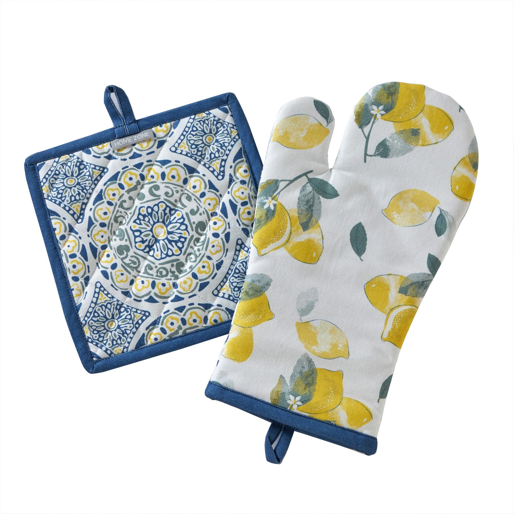 SKL Home Cotton Potholder & Oven Mitt Set