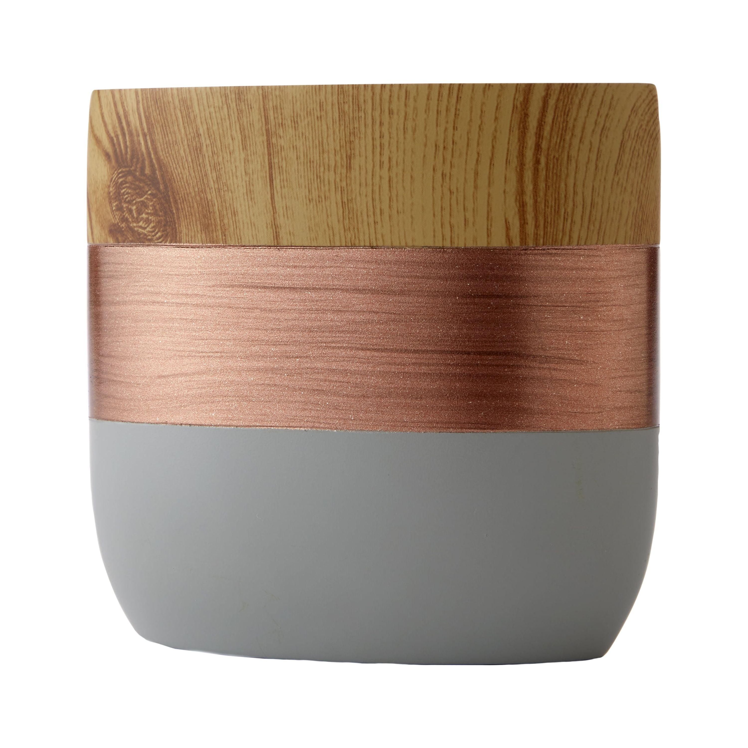 Liselotte Gray and Copper Resin Toothbrush Holder