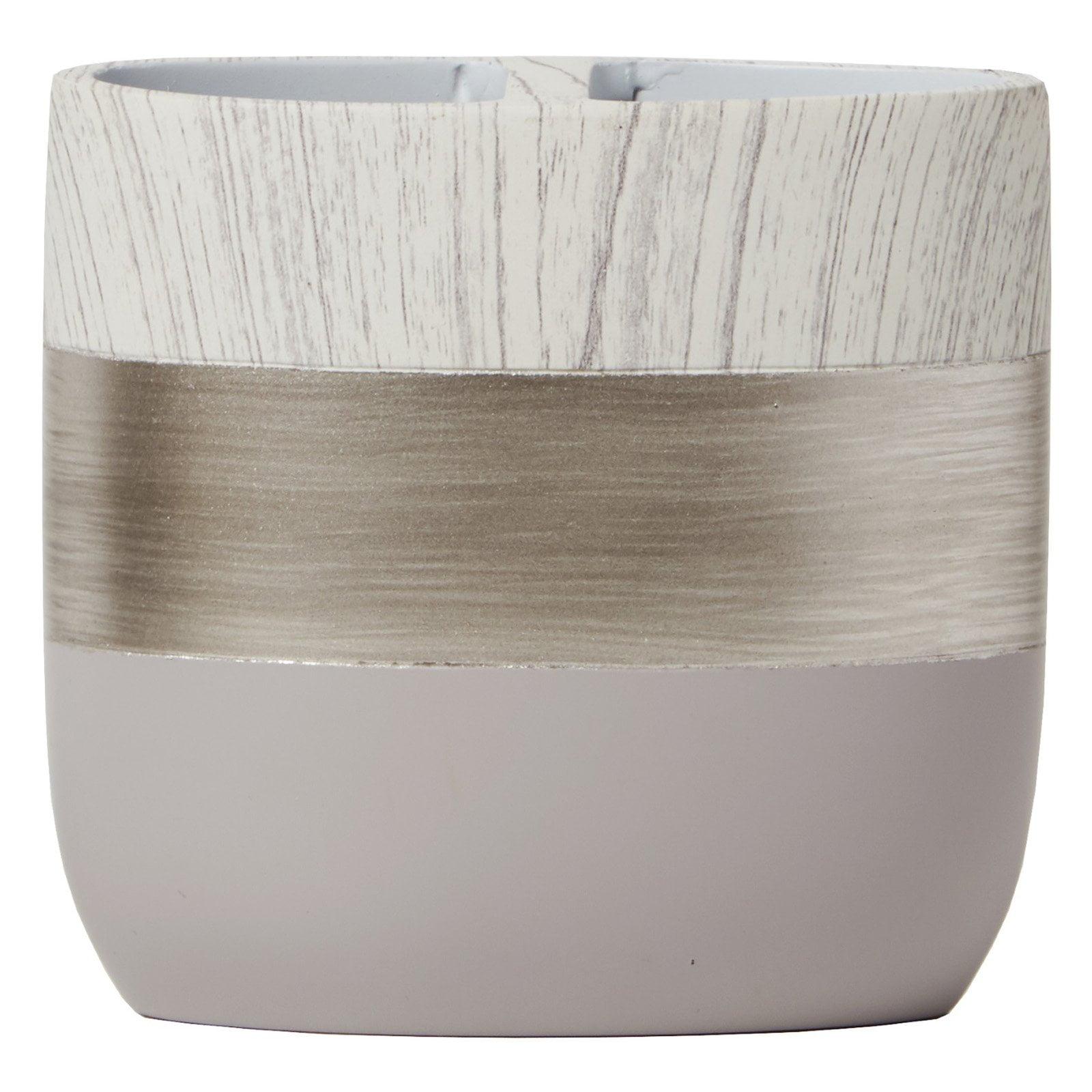 Liselotte Toothbrush Holder Silver/Gray - SKL Home: Elegant Natural Stone & Resin Design for Bathroom