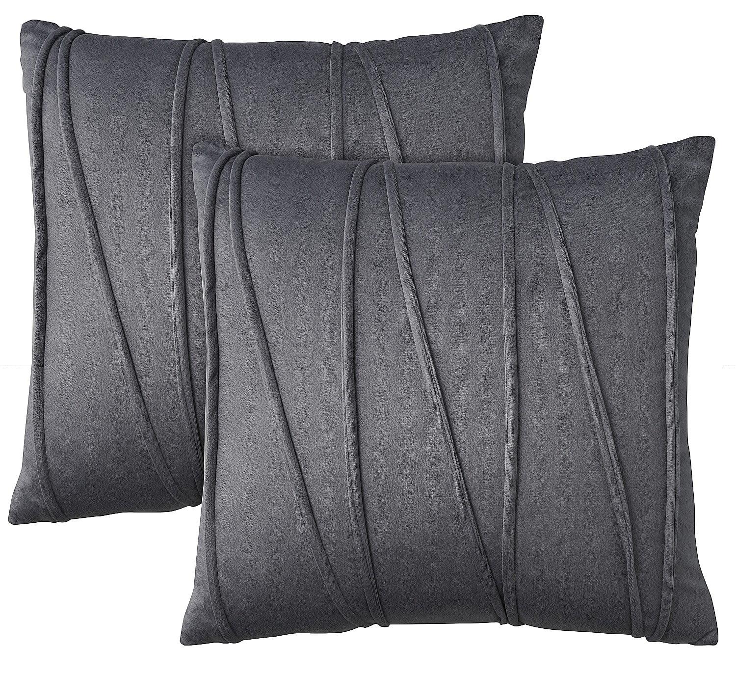 Mina Victory Sofia Velvet Lines 18" x 18" Set of 2 Indoor Throw Pillow