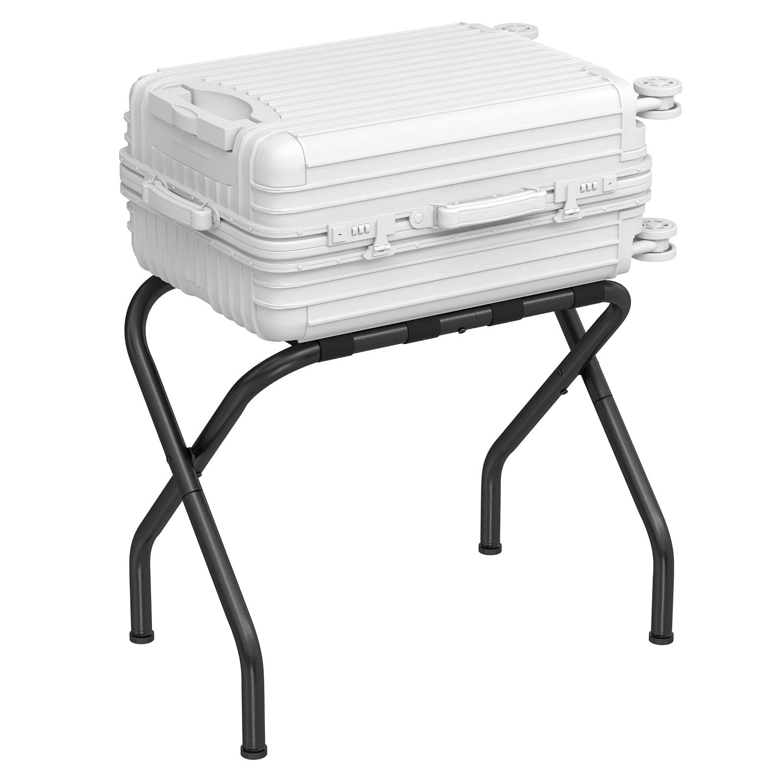 BINO Luggage Rack, Pack Of 2, Luggage Racks For Guest Room, Suitcase Stand, Steel Frame, Foldable, For Bedroom, Black