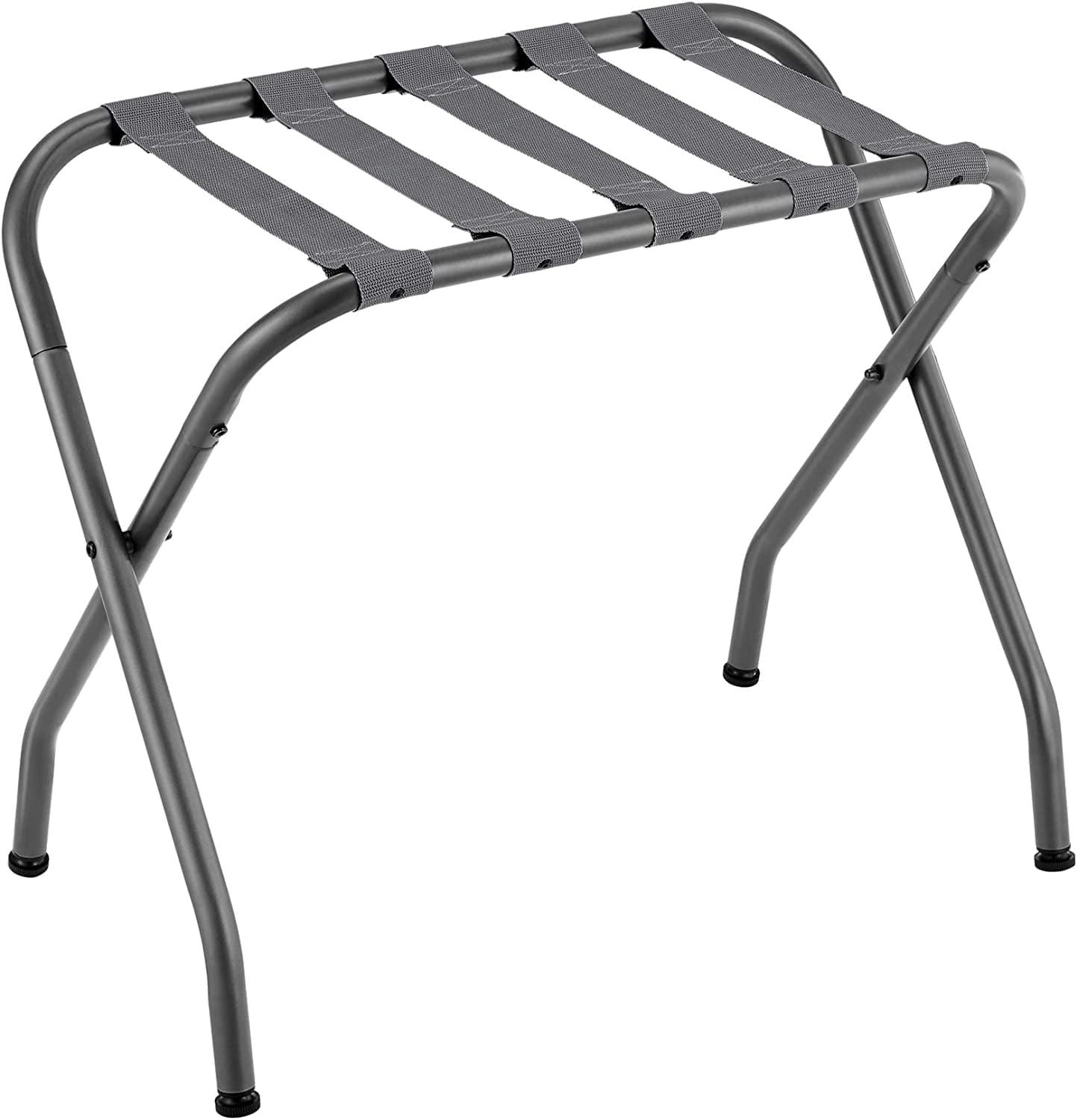 SONGMICS Luggage Rack Foldable Folding Suitcase Stand for Bedroom Guest Room Gray