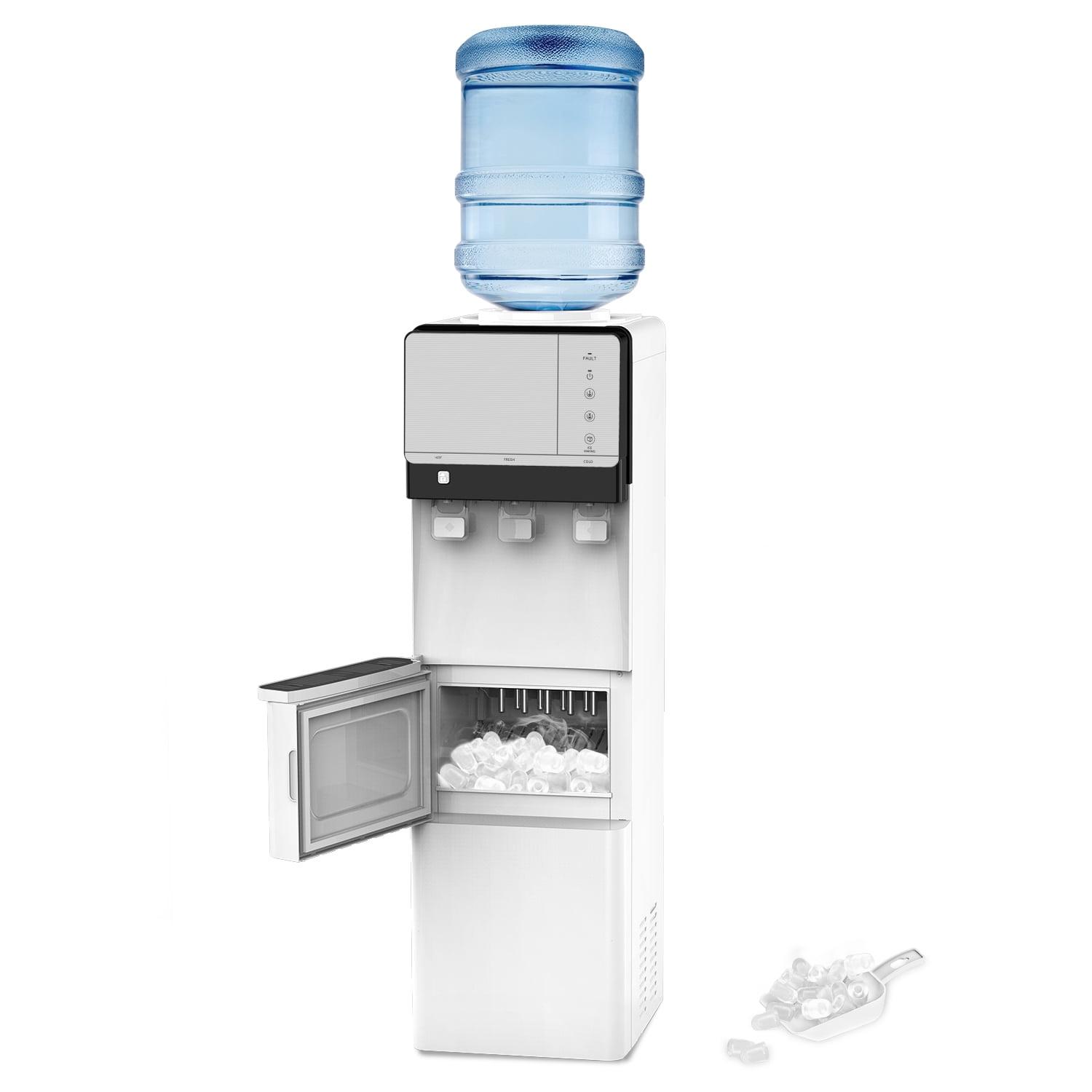 White 3-in-1 Water Dispenser with Ice Maker for 5 Gallon Bottles