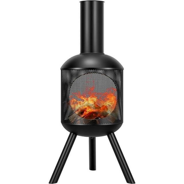 Romn 46.7'' H Steel Outdoor Chiminea