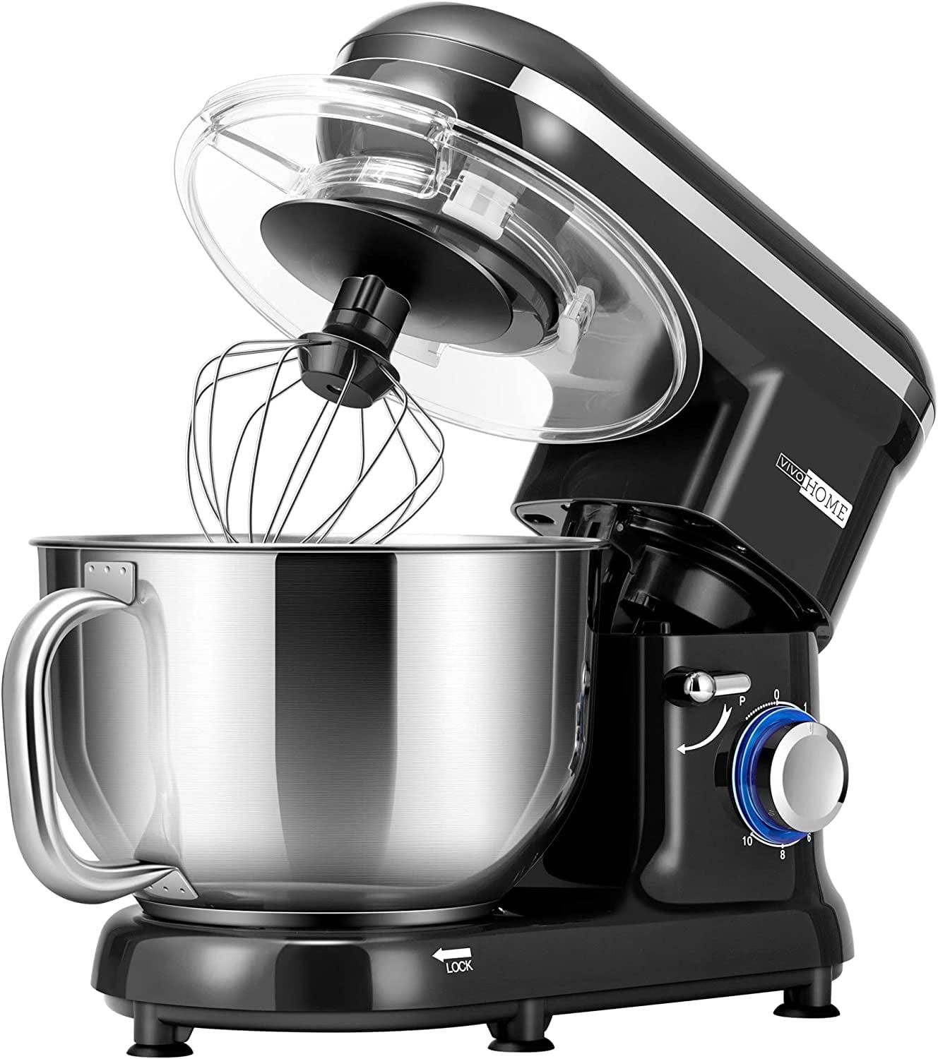 660W Black 10 Speed 6 Quart Tilt-Head Stand Mixer