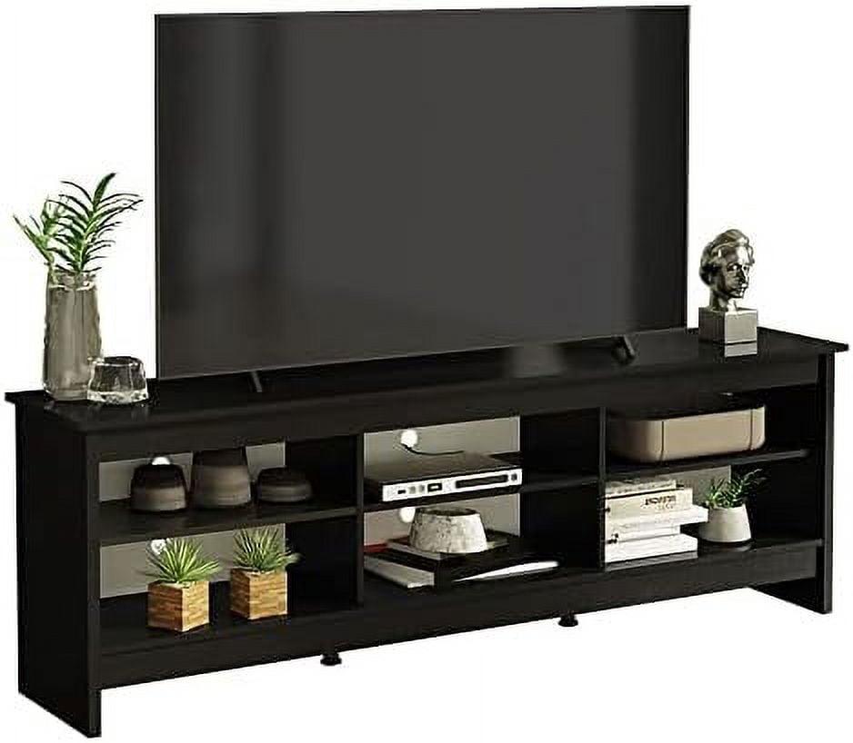 TV Stand with 6 Shelves and Cable Management for TVs up to 75 Inches