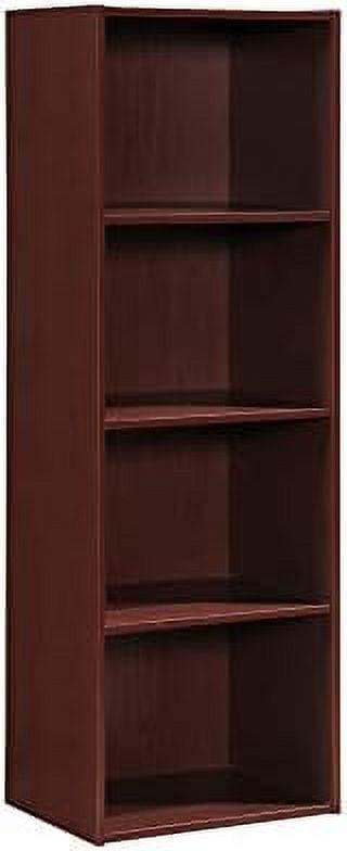 Mahogany Kids Toy Storage Bookcase with Doors and Cubes