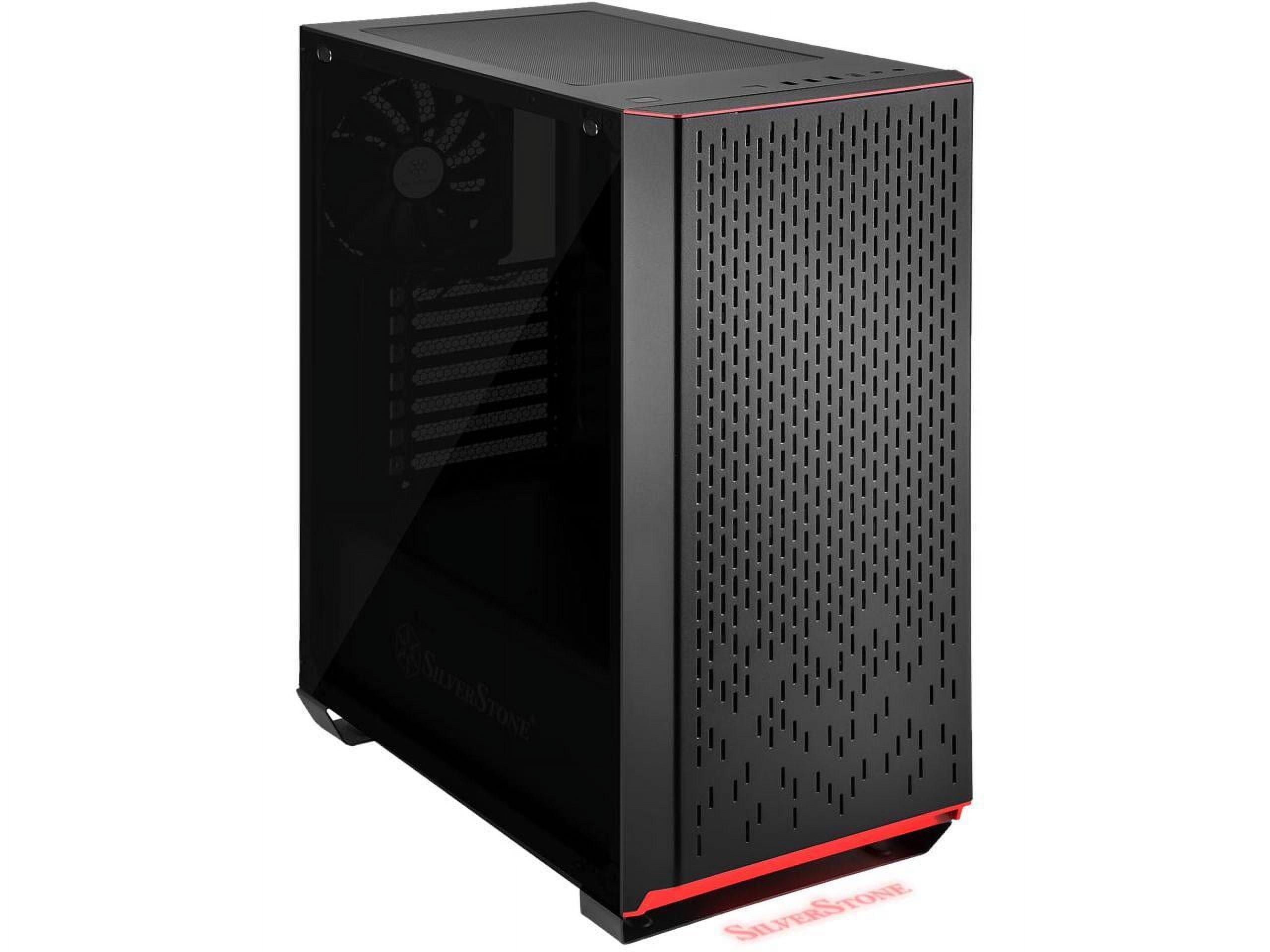 Black Steel ATX Mid Tower Case with Tempered Glass