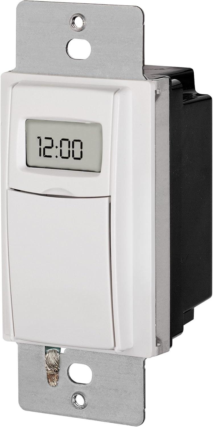 ST01 7 Day Programmable In Wall Digital Timer Switch for Lights and Appliances, Astronomic, Self Adjusting, Heavy Duty,White