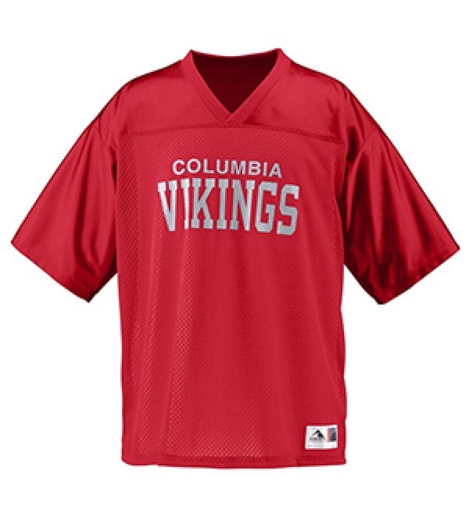 Red XL Polyester Mesh V-Neck Football Jersey