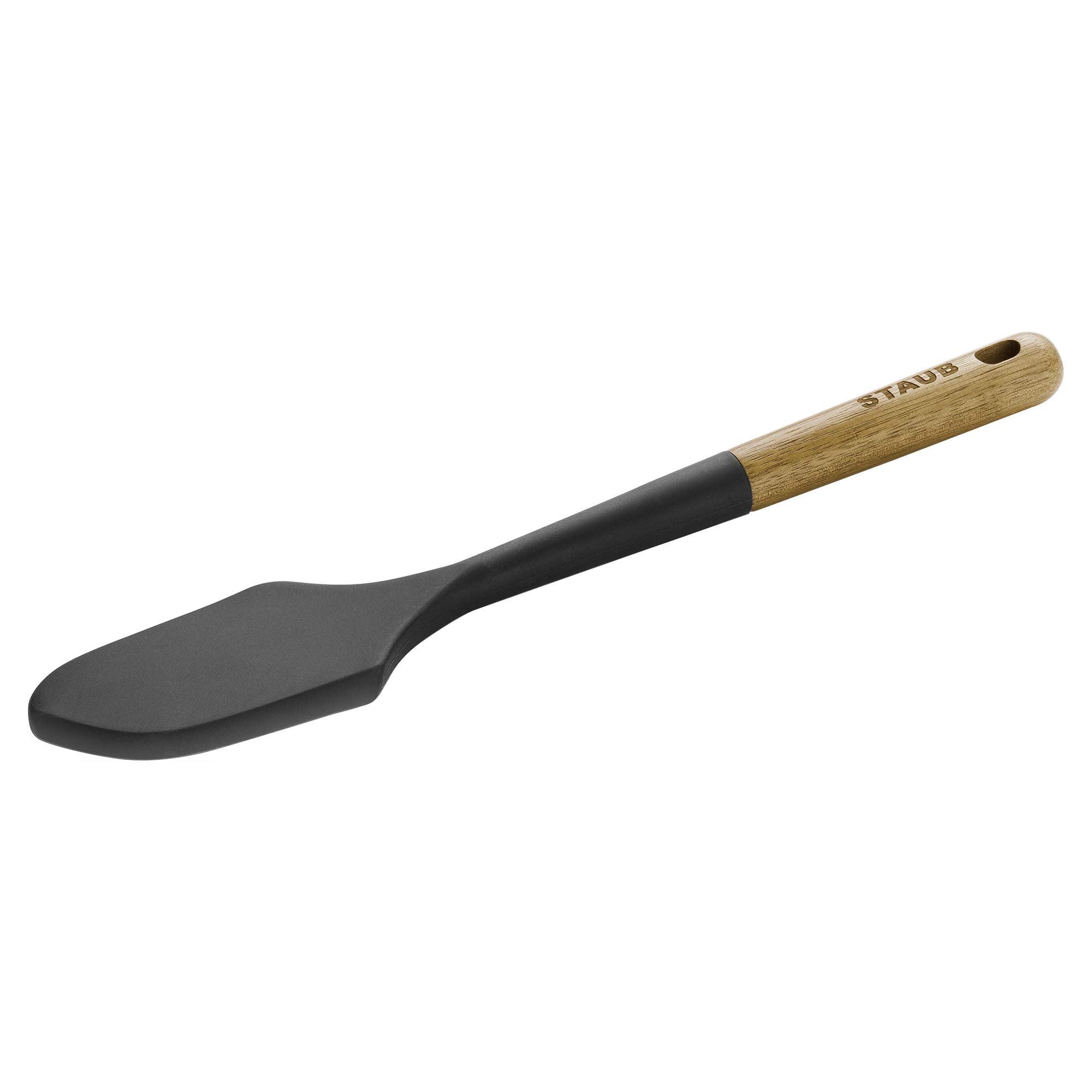 Matte Black Silicone and Acacia Wood Spatula