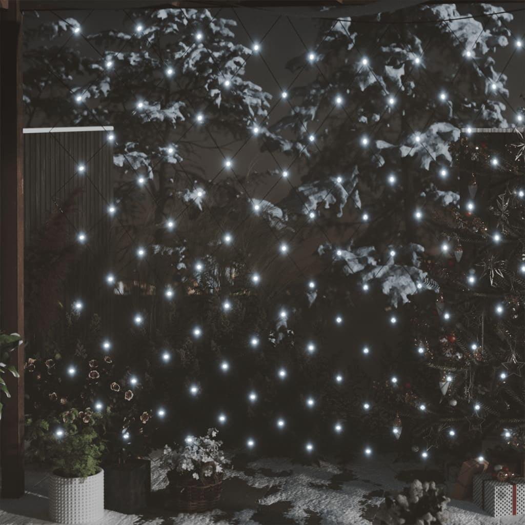 Cold White LED Outdoor Christmas Net Lights with 8 Effects