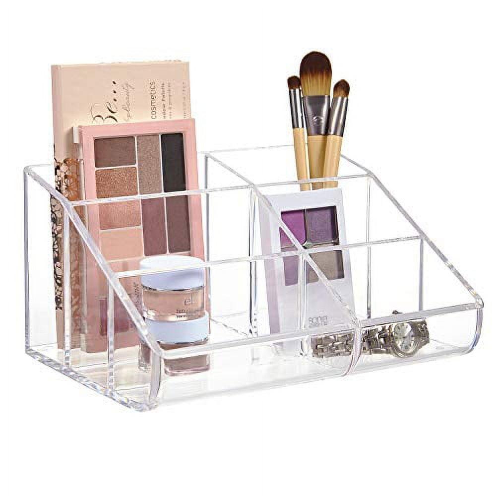 Clear Acrylic 6-Compartment Vanity Makeup Organizer