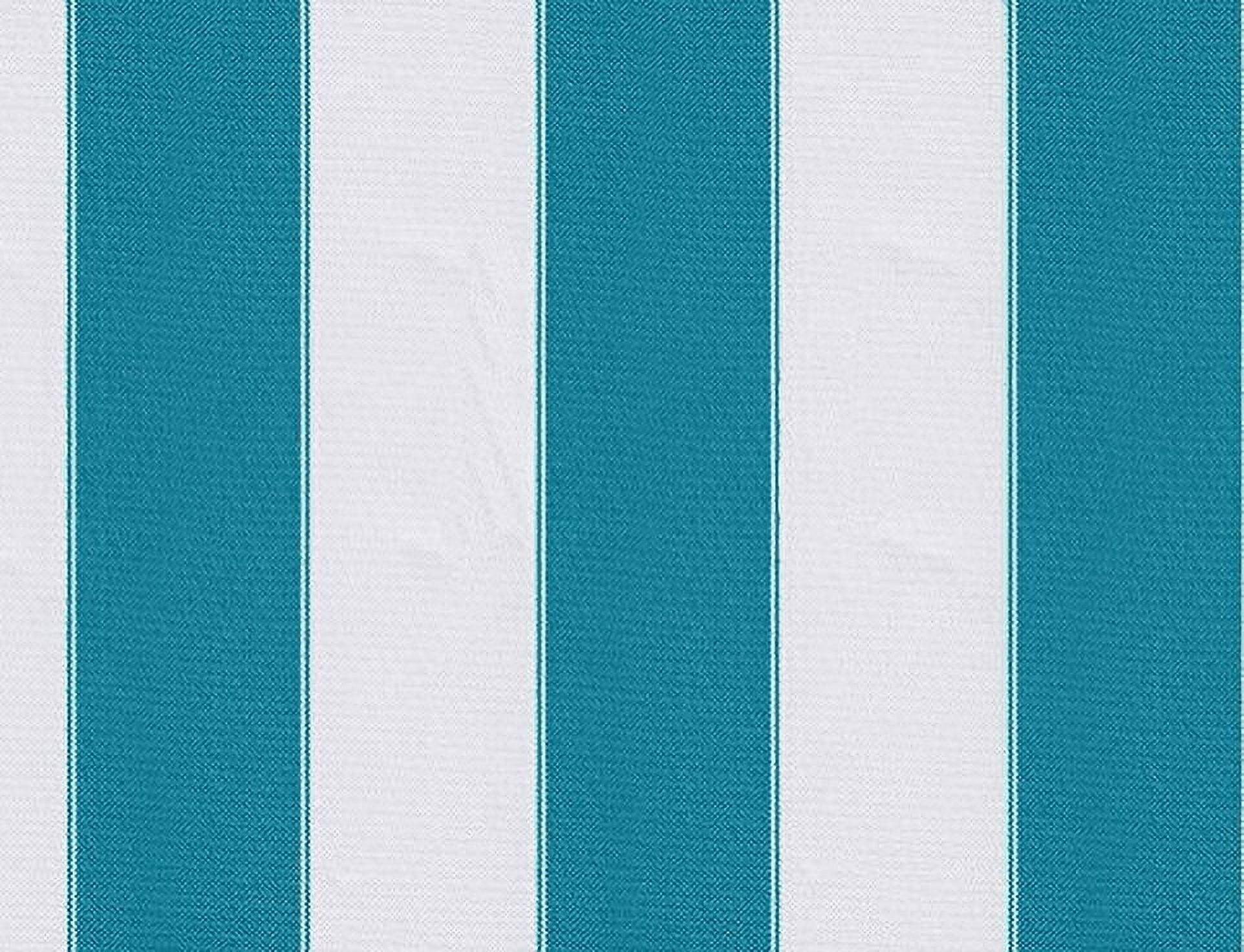 STRIPE CANVAS AWNING FABRIC WATERPROOF OUTDOOR FABRIC 60" Blue / WHTE ( 1 yard)