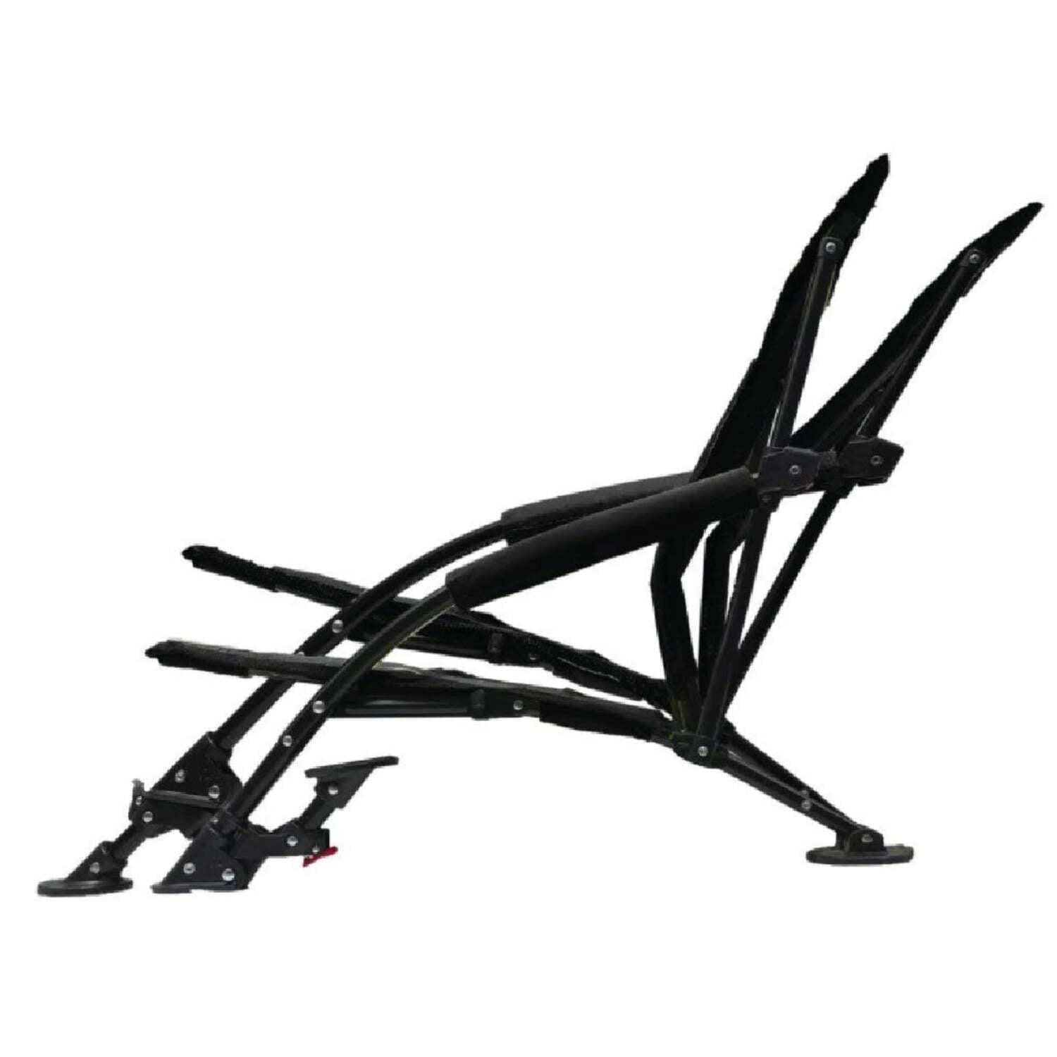 Strongback Low G Recliner Beach Chair with Lumbar Support, Black/Grey