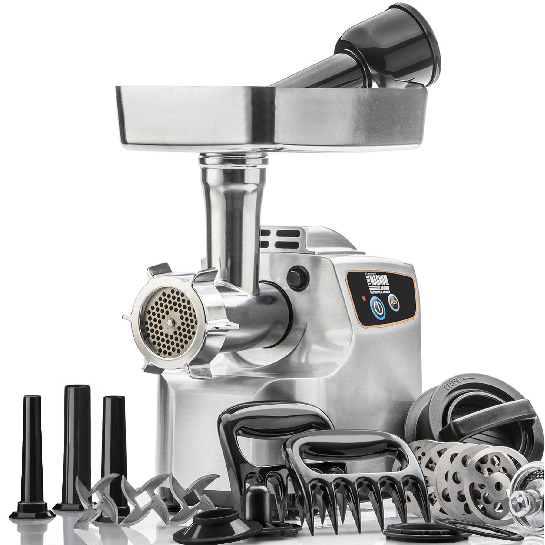 Magnum 1800W Stainless Steel Electric Meat Grinder with Accessories