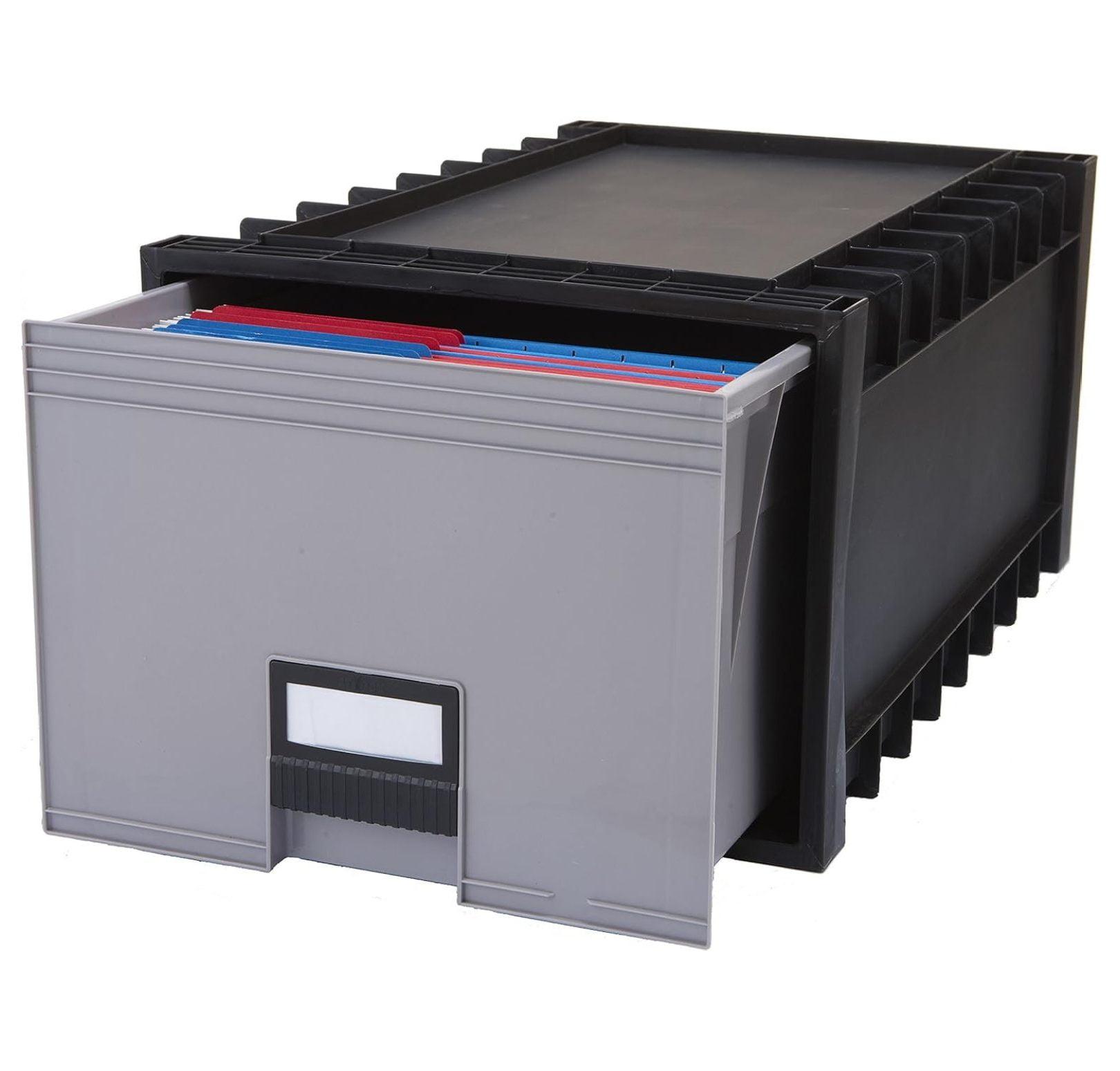 Black and Gray Water Resistant Mobile Archive Storage Box