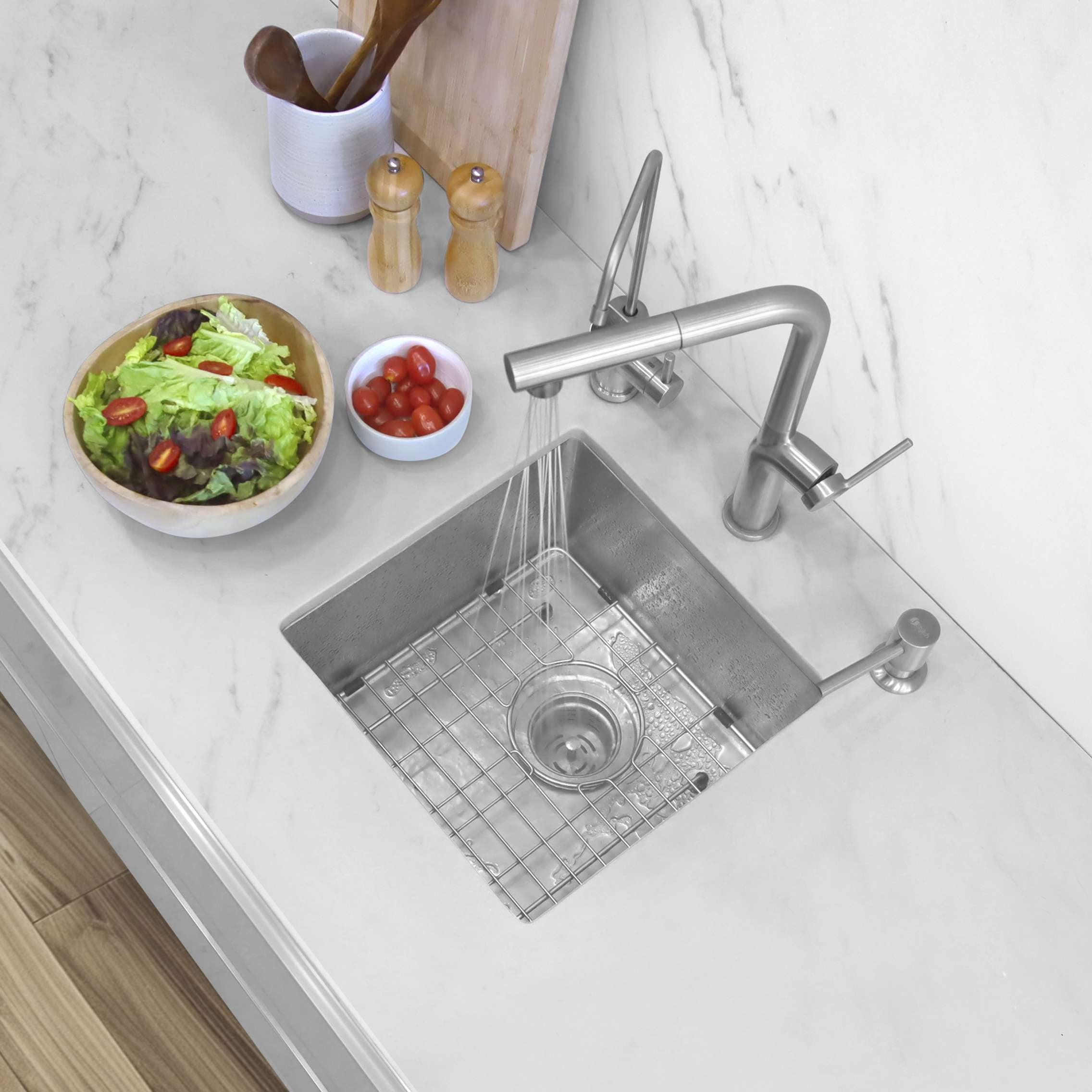 15-Inch Stainless Steel Single Bowl Undermount Kitchen Sink