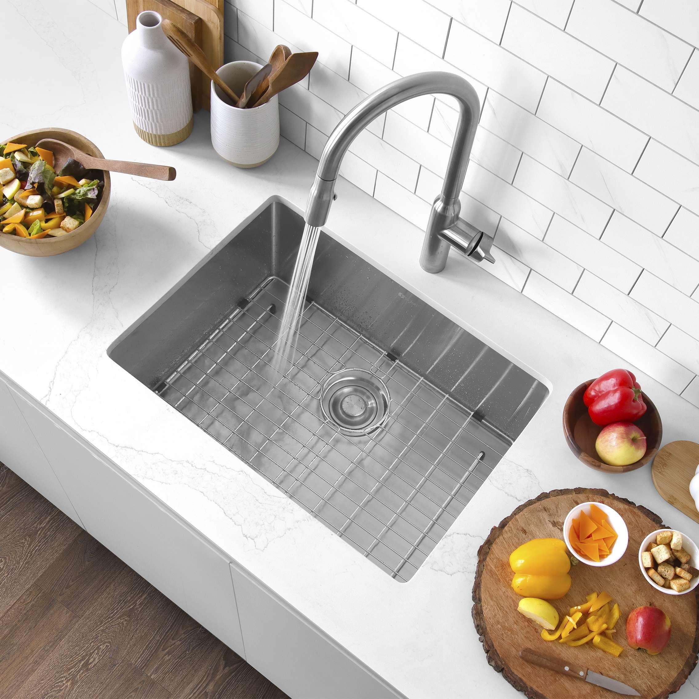 Stylish 23" Single-Bowl Stainless Steel Drop-In Kitchen Sink