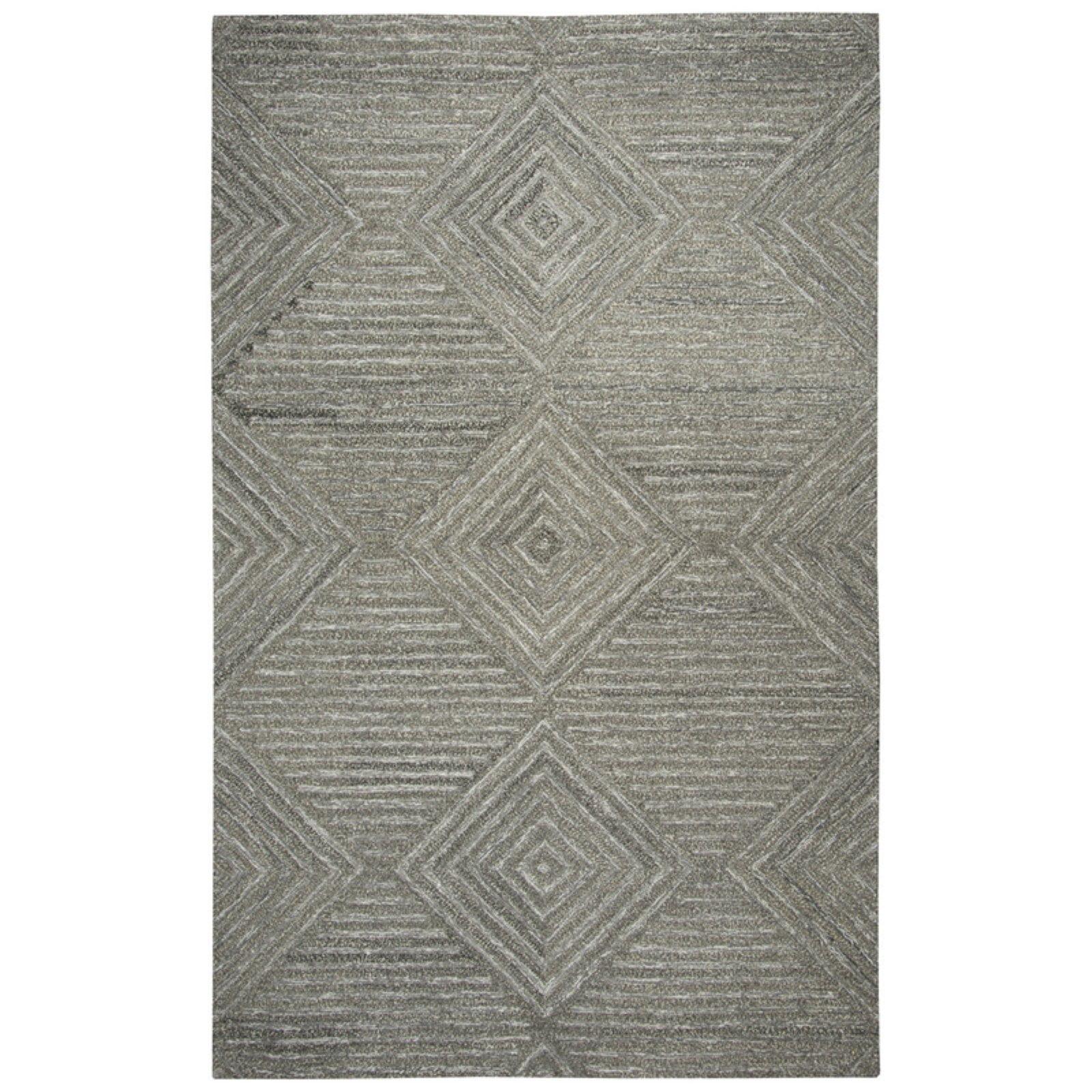 Hand-Tufted Suffolk Elegance Wool Runner Rug in Gray, 2'6" x 8'