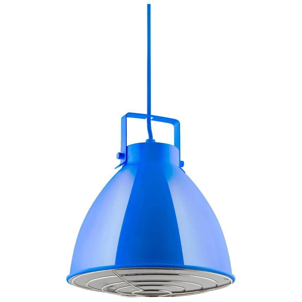 Modern Baby Blue 10" Metal Pendant Light with Adjustable Cord
