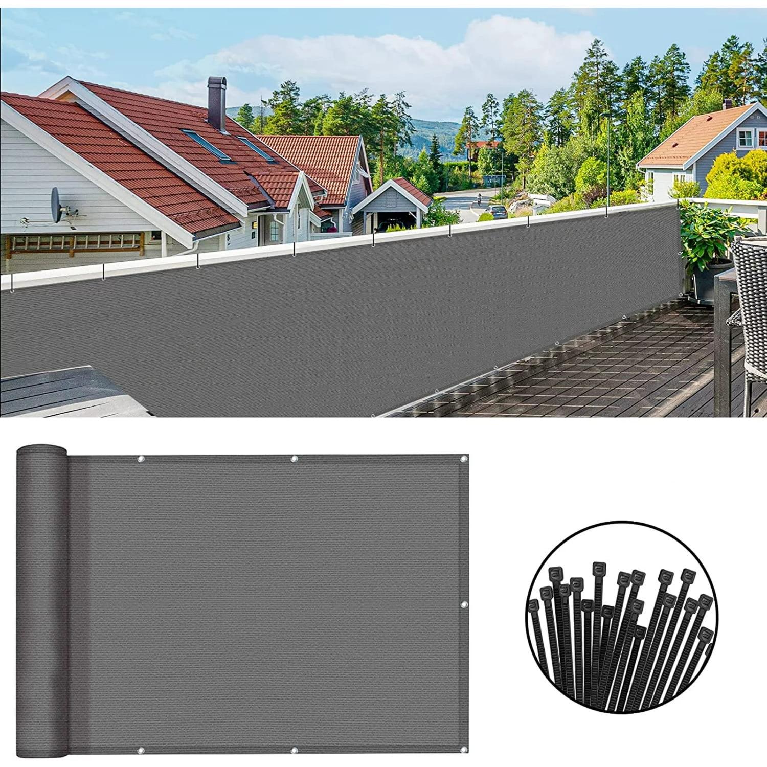 Dark Gray Heavy Duty Balcony Privacy Screen Fence