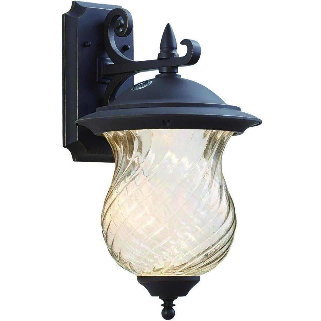 Oil-Rubbed Black LED Outdoor Wall Light with Clear Glass