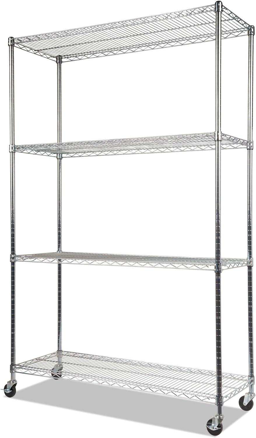 48'' W Height -Adjustable Shelving Unit with Wheels