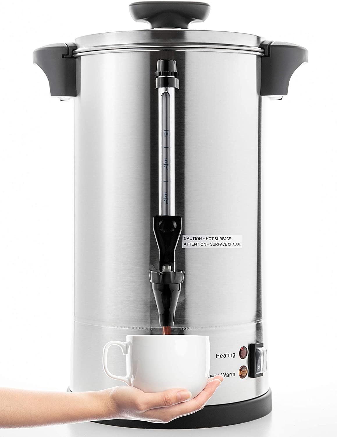 SYBO Commercial Grade Stainless Steel Percolate Coffee Maker Hot Water Urn, 55 CUP 8L