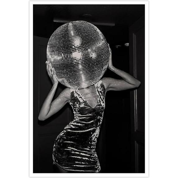 Music Aesthetics Poster Prints Funny Black and White Canvas Wall Art Trendy Retro Music Party Funky Wall Decor for Living Room Bar 12x16in Unframed