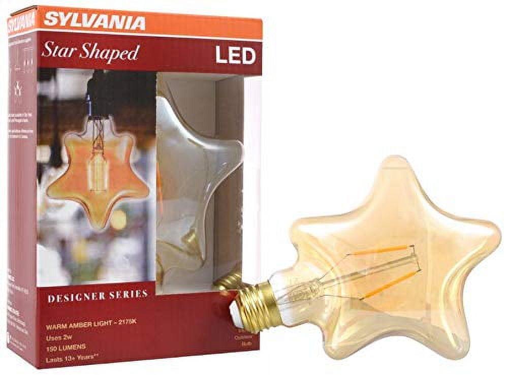 SYLVANIA LED Vintage Star Shaped Light Bulb, 2175K Amber Glow, 1 pack
