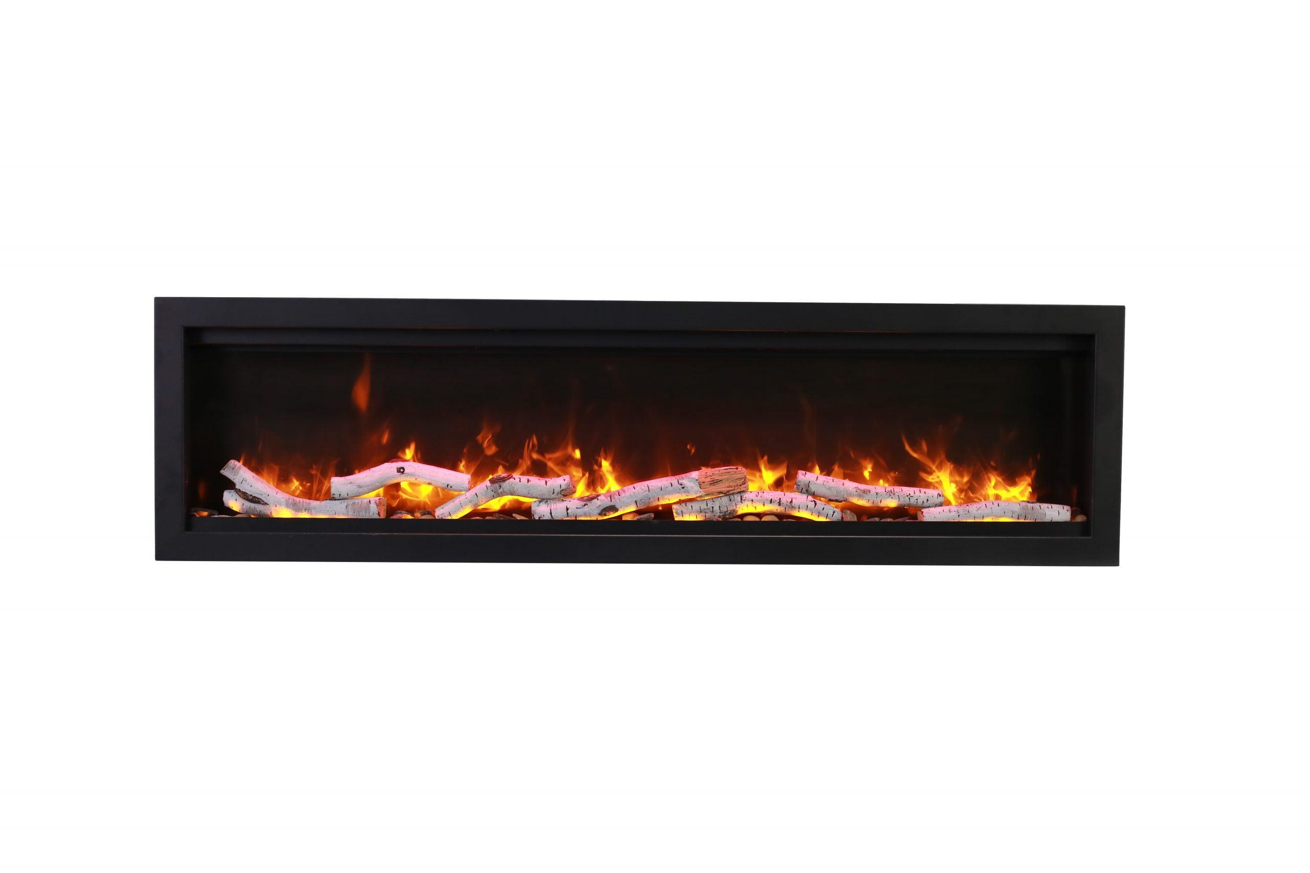 Symmetry 50" Black Wall Mounted Electric Fireplace