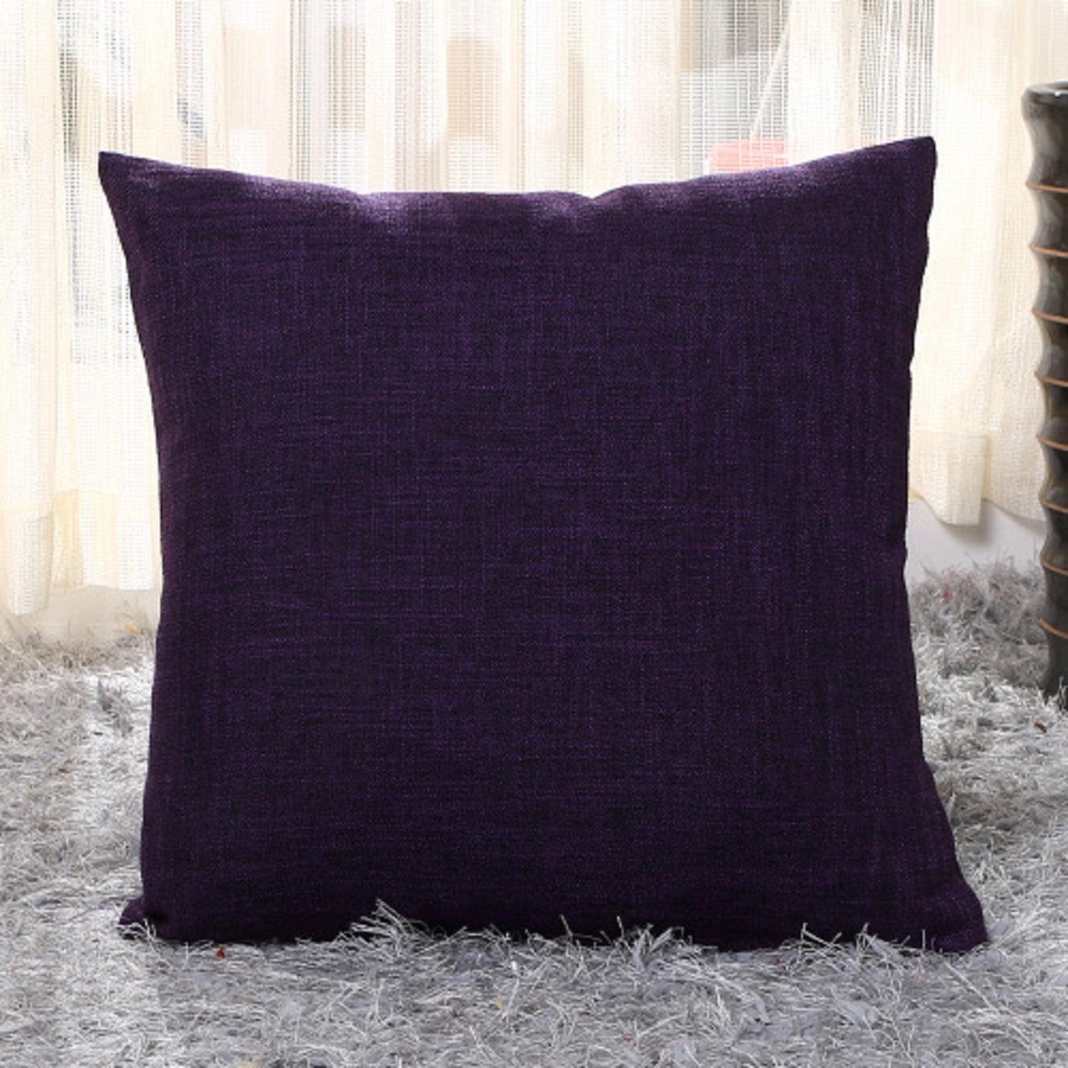 2 Pack Throw Pillow Covers 18x18 inch, Purple Pillow Covers for Bed Room Living Couch Home Dercoration