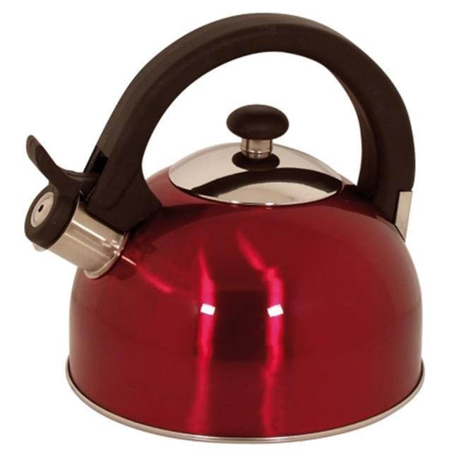 Sabal 2.1 Qt Red Stainless Steel Whistling Tea Kettle