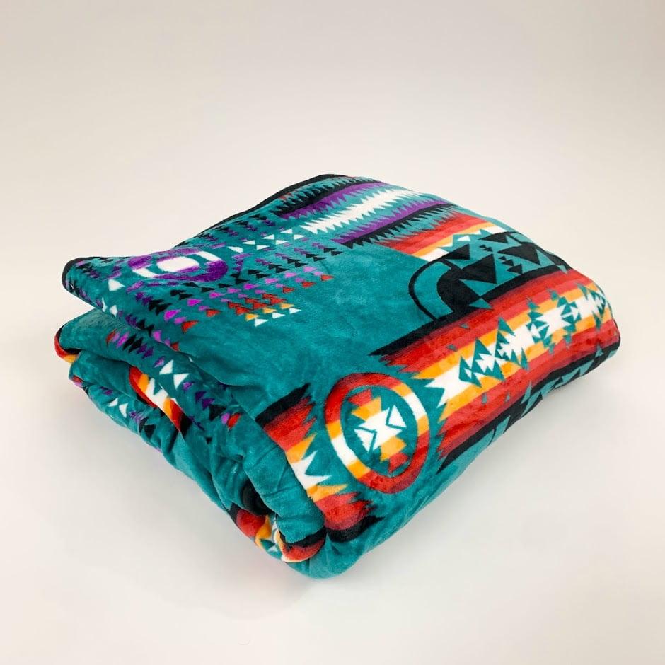 Southwestern Reversible Sherpa Fleece Baby Throw Blanket