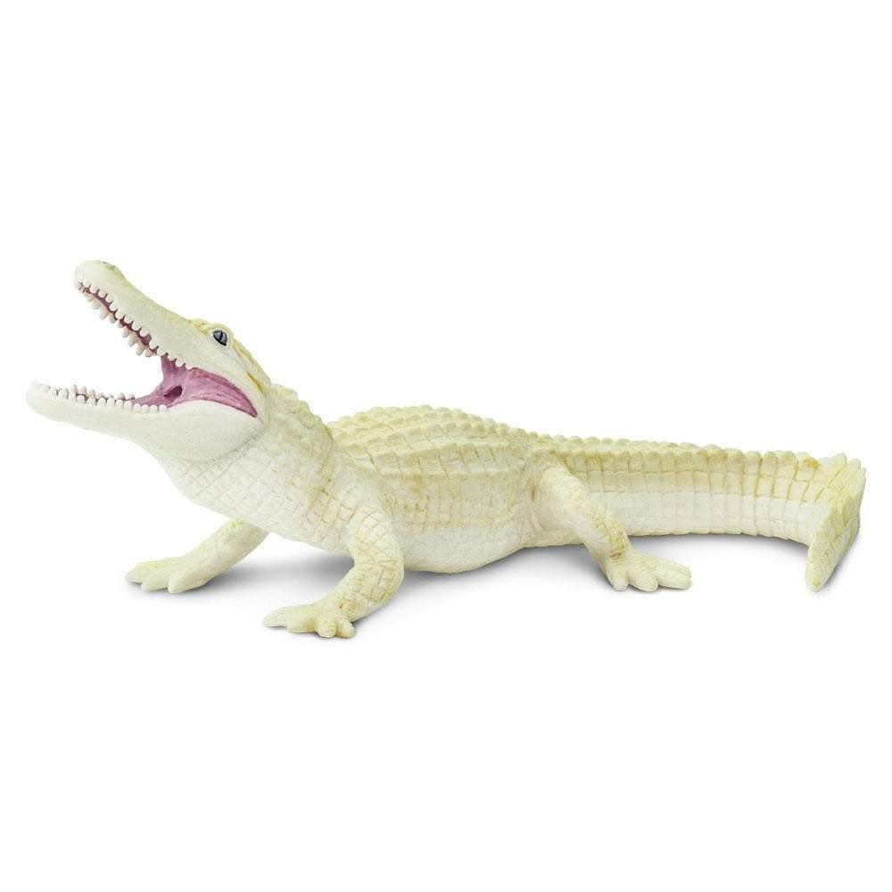Safari Ltd. White Alligator Figurine - Realistic 6" Wildlife Figure - Educational Toy for Boys, Girls, and Kids Ages 3+