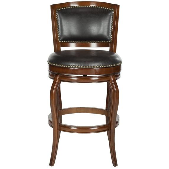 Pasquale Swivel Bar Stool - FOX7011 - Walnut/Brown - Safavieh Couture