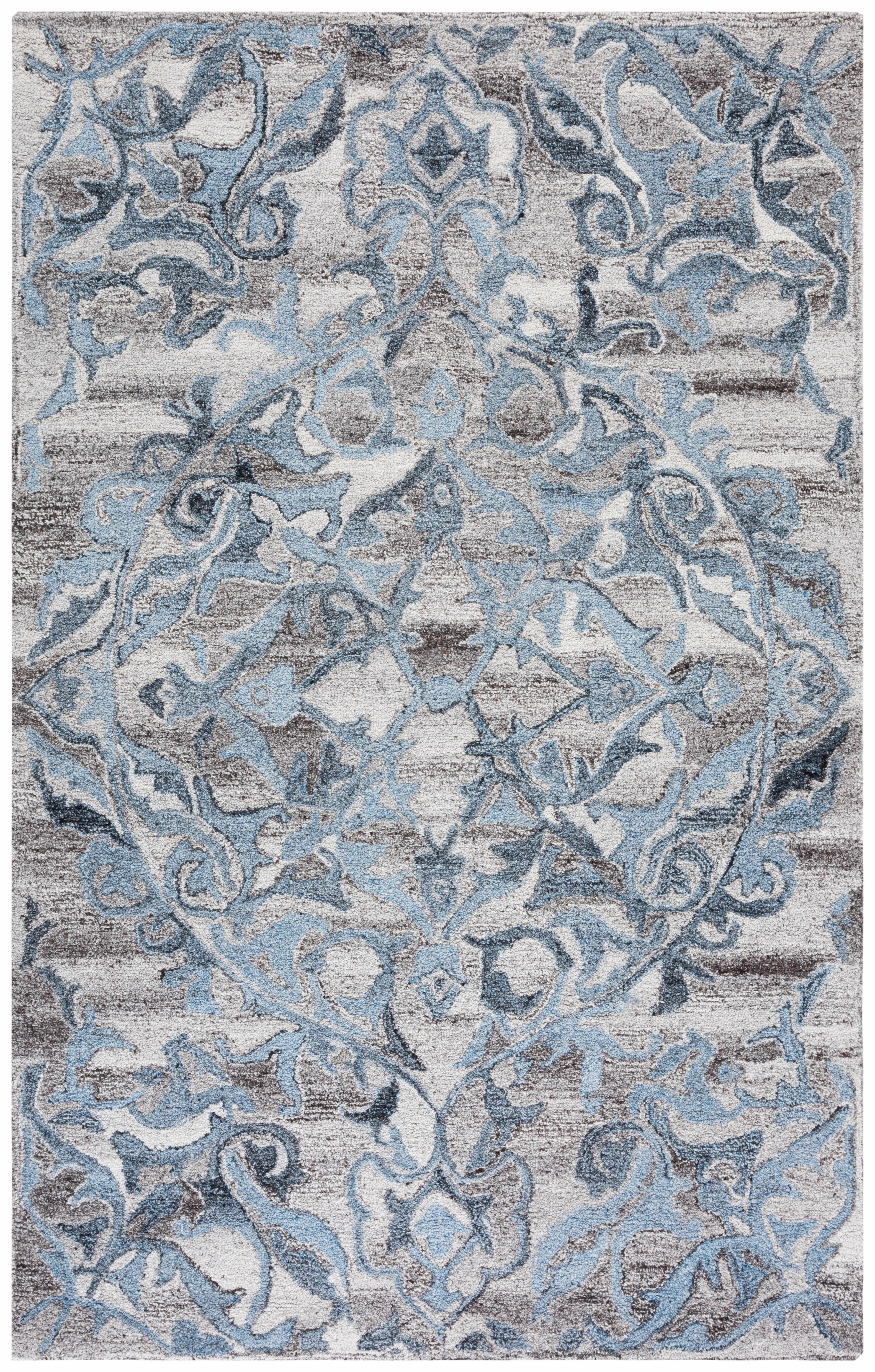 SAFAVIEH Abstract Ksenija Oriental Area Rug, Grey/Blue, 4' x 6'