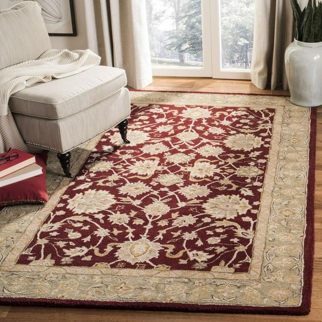 Anatolia AN522 Hand Tufted Indoor Area Rug - Red/Moss - 8'x10' - Safavieh