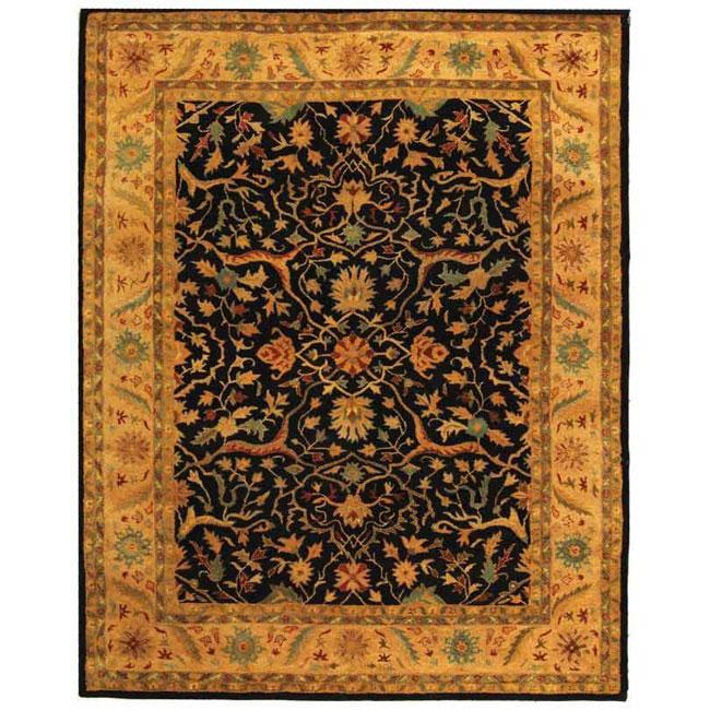 Antiquity AT14 Hand Tufted Indoor Area Rug - Black - 7'6"x9'6" - Safavieh