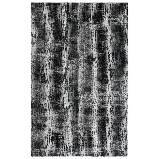Safavieh Abstract 6'-0" x 8'-0" Wool Hand Tufted Rug in Black / Gray