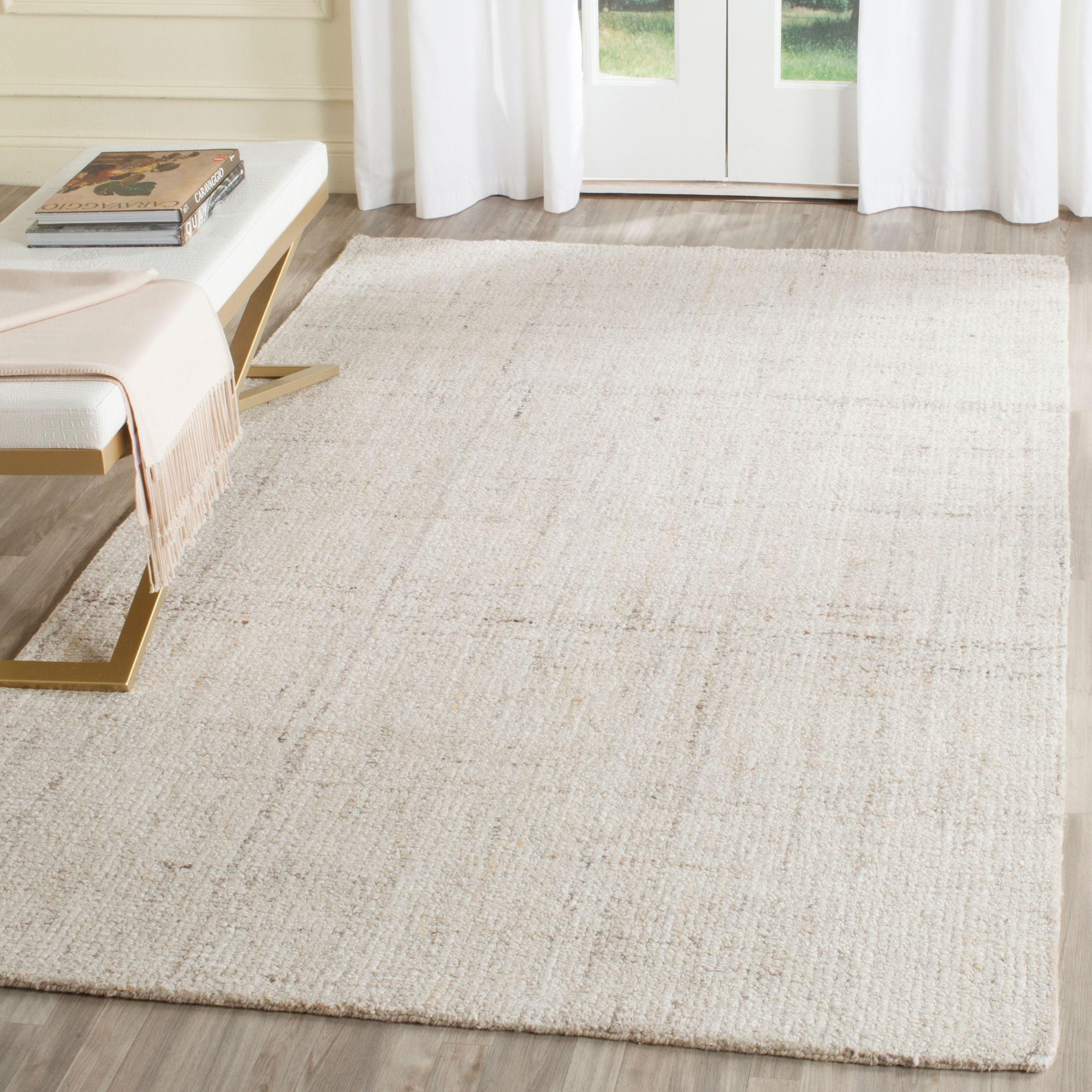 Abstract ABT141 Handmade Indoor Area Rug - Ivory/Beige - 8'x10' - Safavieh